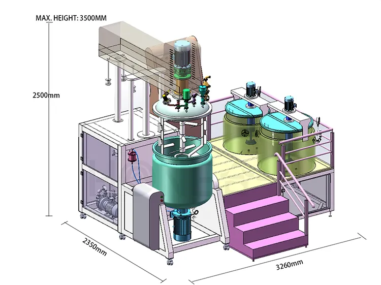 Vacuum Mixer Homogenizer Vacuum Mixing Tank